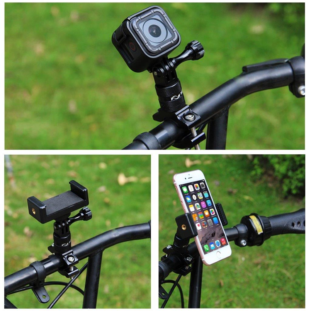 Sykkelfeste GoPro 360 graders av aluminium