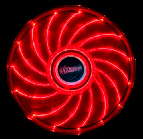 Akasa Vegas LED chassisvifte Rød
