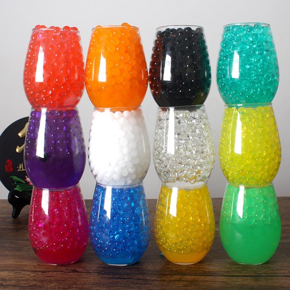 Vannperler 600 stk / blå hydrogelperler / gelperler / dekorasjonsperler
