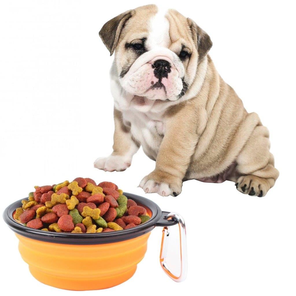 Portabel sammenleggbar matskål / vannskål Hund & Katt