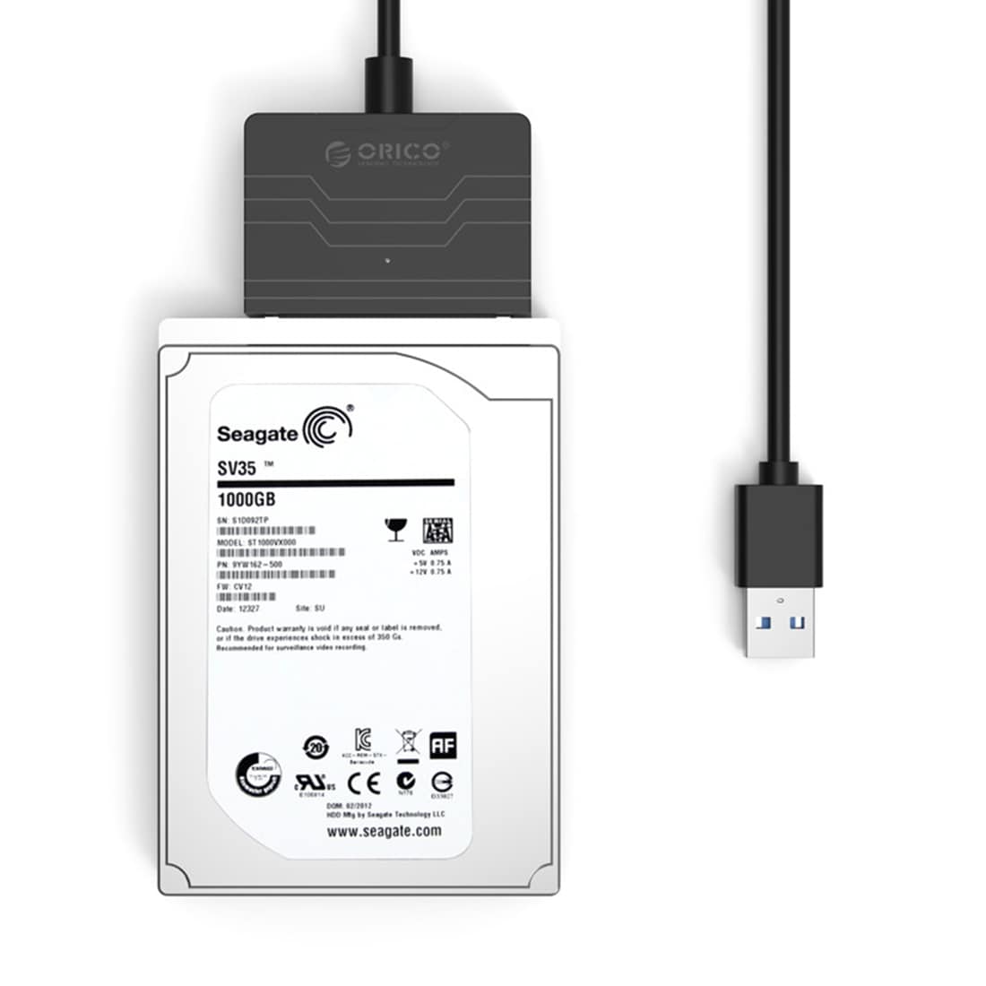 Harddisk 2,5" Adapterkabel USB 3.0 til SATA 3.0