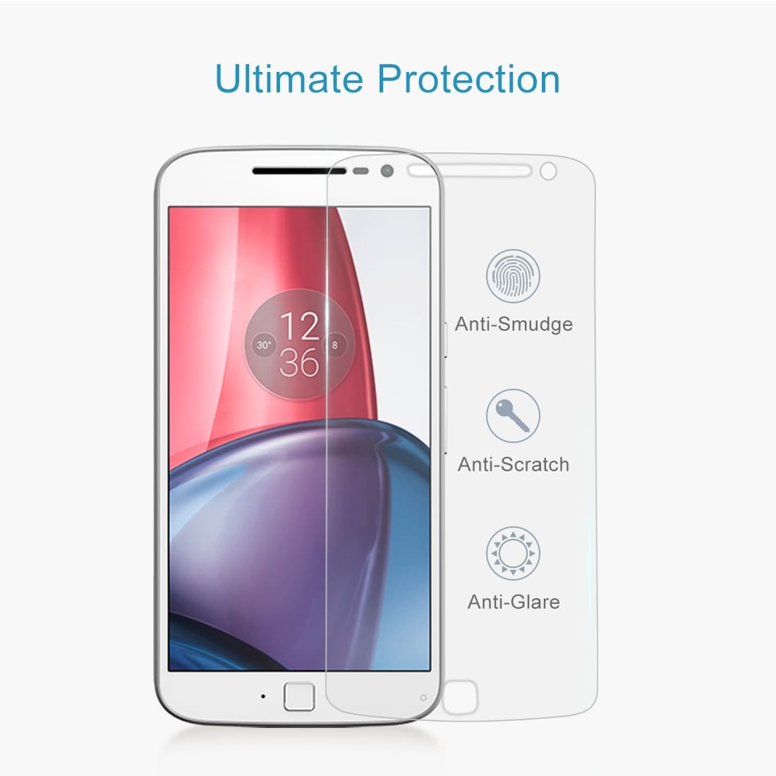 Skjermbeskyttelse av herdet glass Motorola Moto G4 Plus - Fullskjermbeskyttelse