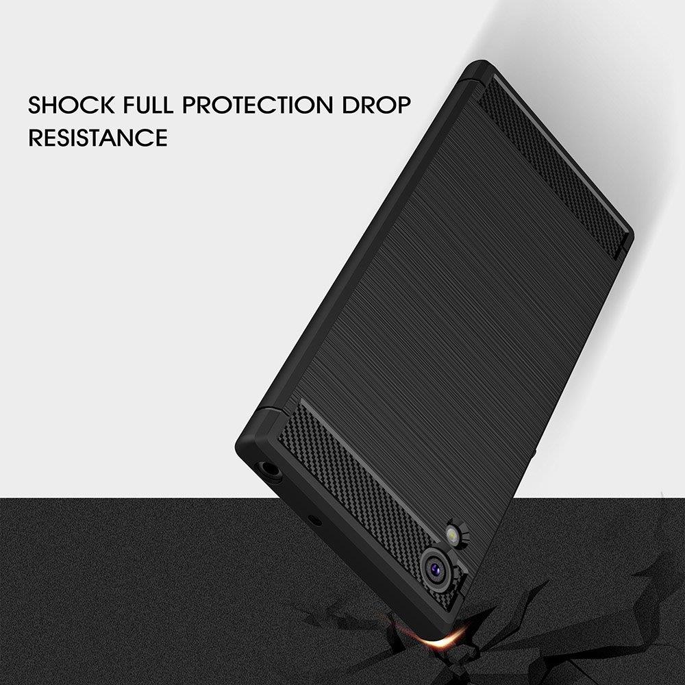 Shockproof Armor Carbon Fiber deksel Sony Xperia XA1