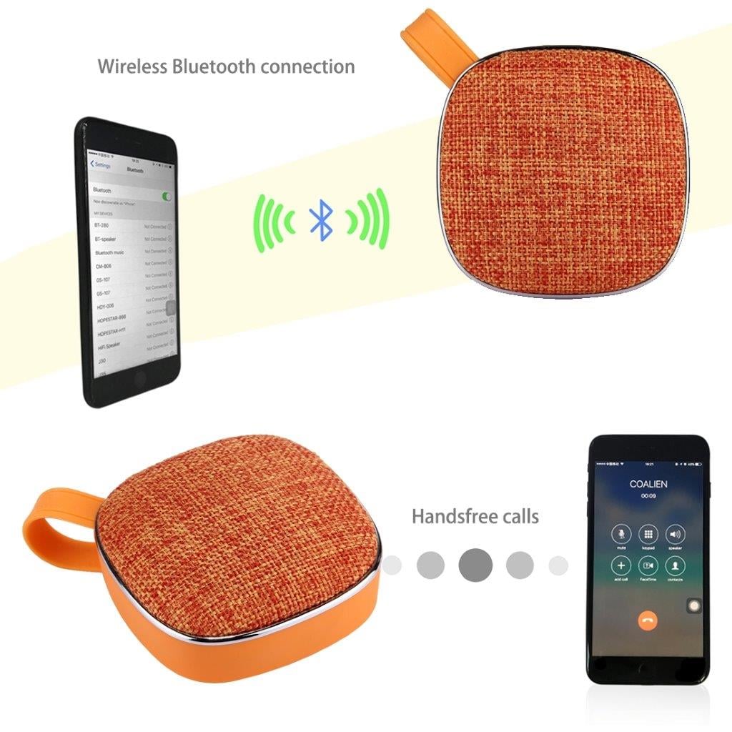 Bluetooth Stereohøyttaler med mic handsfree - Stoffdesign