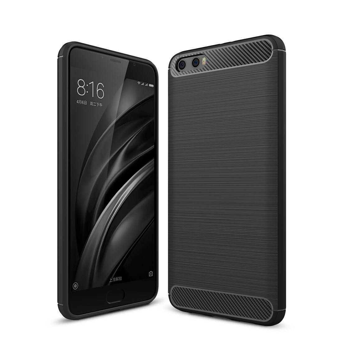 Shockproof Carbon fiber deksel Xiaomi Mi 6  Plus