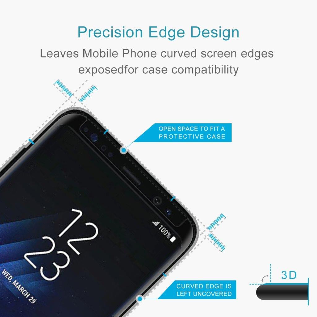 Skjermbeskyttelse av herdet glass Samsung Galaxy S8 - Svart