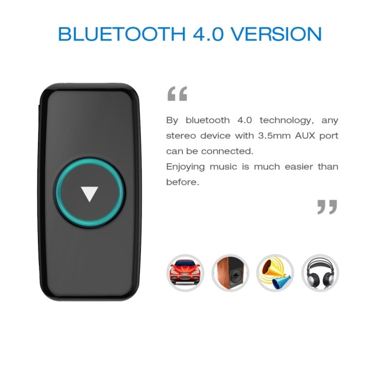Bluetooth mottaker med 3,5mm lydinngang til bil