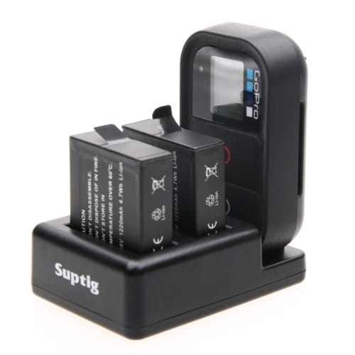 Lader til GoPro HERO6 / 5 batteri + fjernkontroll med USB-kabel