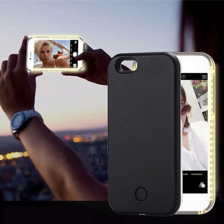 LED Selfieskall / selfiefutteral iPhone 6 & 6S