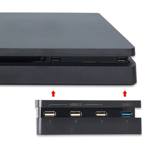DOBE 4 Port USB 2.0 & 3.0 Hub til Sony PS4 Slim