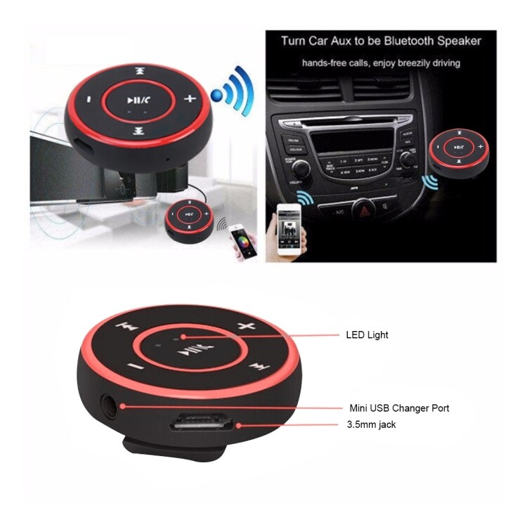 Bil Bluetooth fjernkontroll med 3,5mm uttak