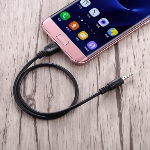 Aux-kabel / lydkabel 3,5 mm til mikro-USB
