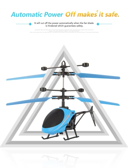 Mini-helikopter med infrarød sensor og LED-belysning