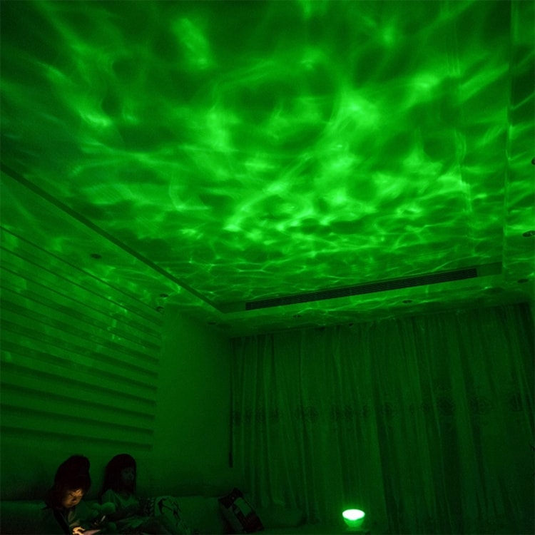 Hypnotiserende havsbølgeprojektor LED - 7 Mote-fjern-musikk