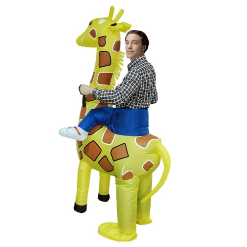 Oppblåsbar Giraff Maskeradedrakt