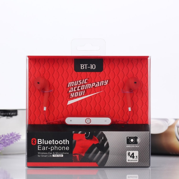 Røde Bluetooth Inear Hodetelefoner med ledning