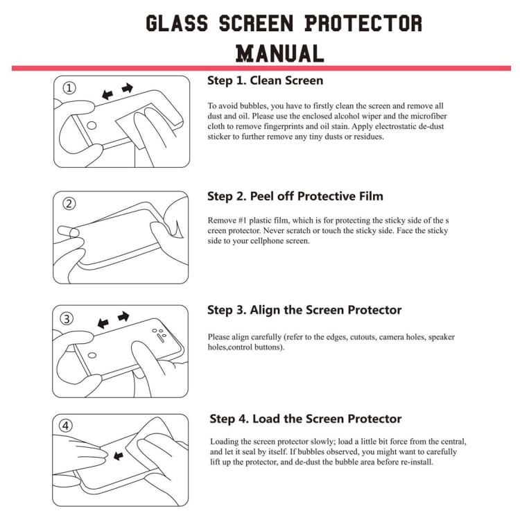 Hvit Skjermbeskyttelse i herdet glass iPhone X - 5Pk Fullskjermbeskyttelse