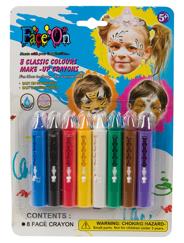 Face On MakeUp Kid Crayons 8-pk