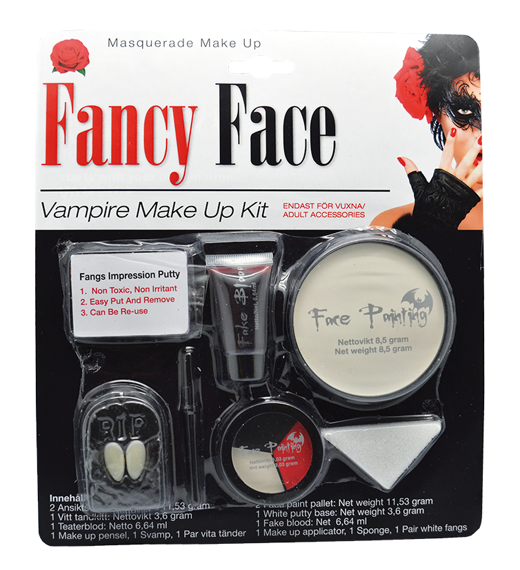Ansiktsfarge  Halloween MakeUp Kit Vampyr