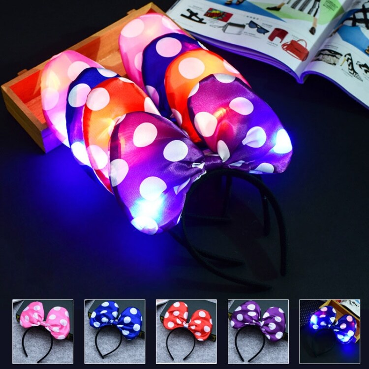 LED belyst hårbånd / hårspenne for Party - 10Pk
