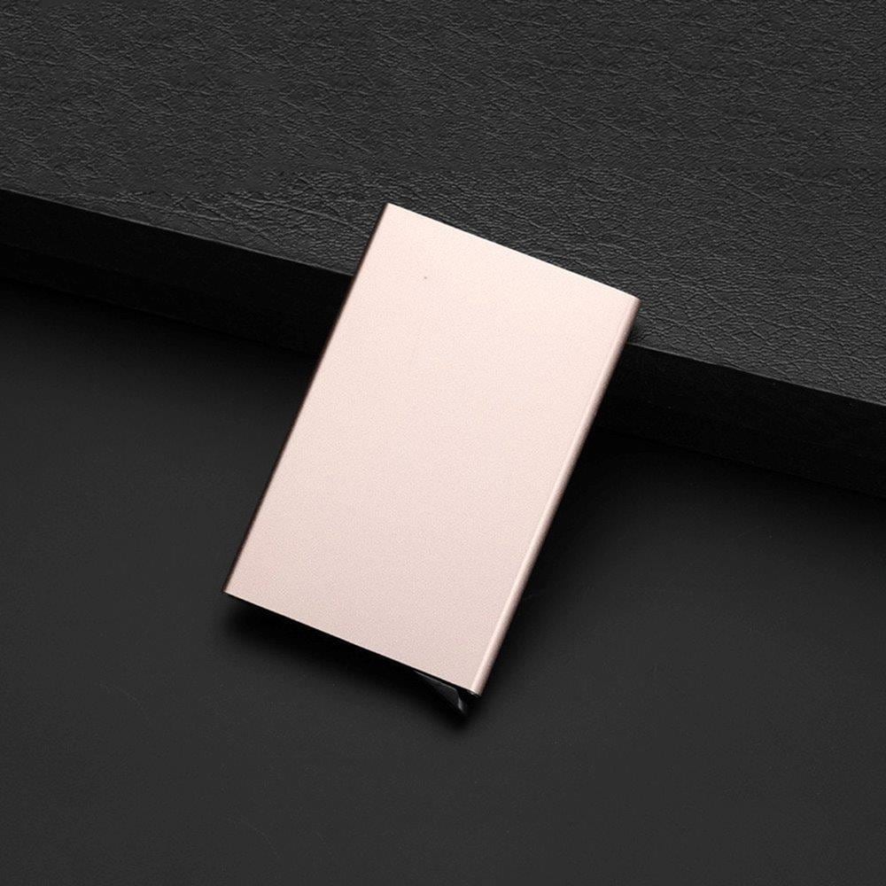 Kortholder kredittfutteral RFID-beskyttele Aluminium Pop-up - Gullfarget