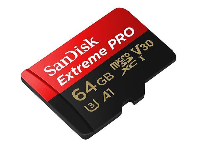 64GB SanDisk Extreme Pro microSDXC Class 10 UHS-I Class 3 100/90MB/s A1
