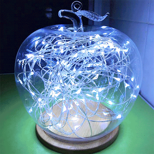 Batteridrevet Lyssløyfe / Led-sløyfe 10meter - 100stk kaldhvite lys