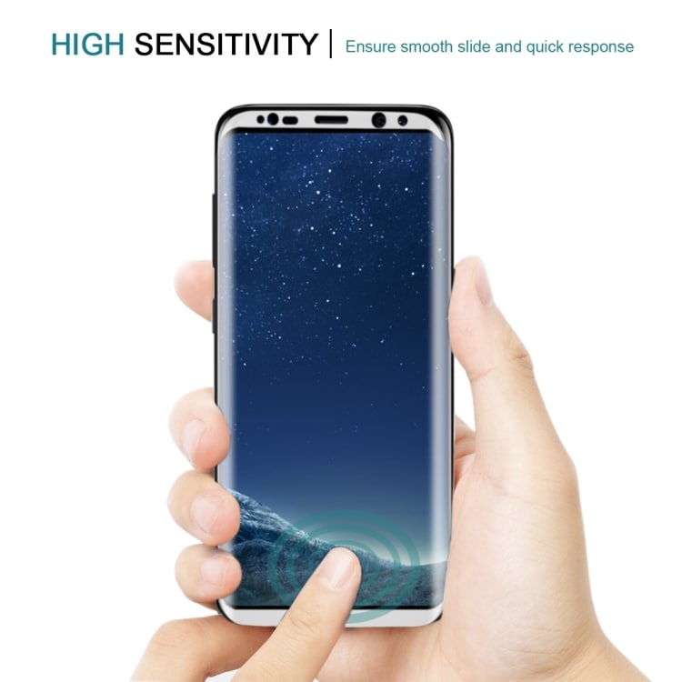 Bøyd skjermbeskyttelse av herdet glass Samsung Galaxy S8 - Hvit
