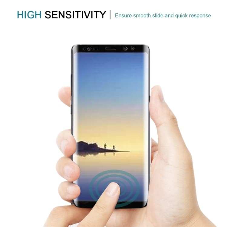 Bøyd skjermbeskyttelse av herdet glass Samsung Galaxy Note 8 - Svart
