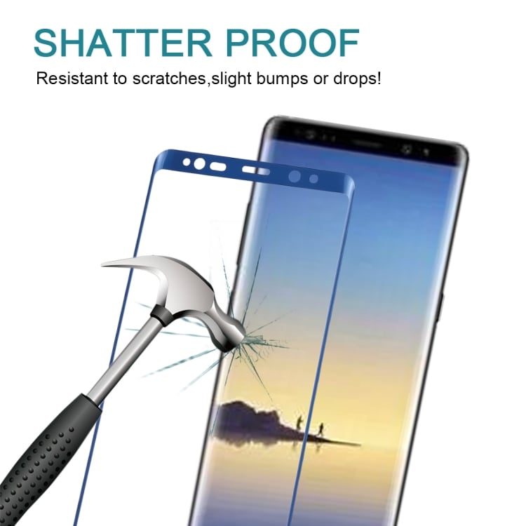 Bøyd skjermbeskyttelse av herdet glass Samsung Galaxy Note 8 - Blå