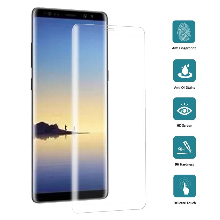 Bøyd skjermbeskyttelse av herdet glass Samsung Galaxy Note 8 - Transparent