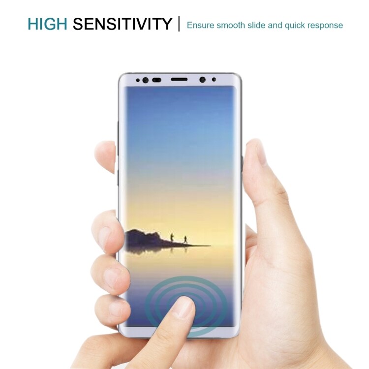 Bøyd skjermbeskyttelse av herdet glass Samsung Galaxy Note 8 - Hvit