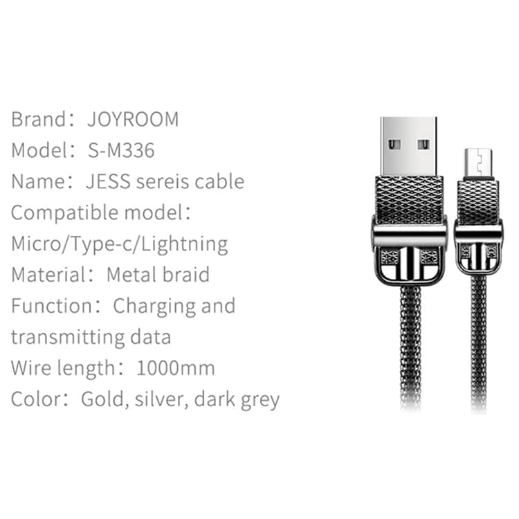JOYROOM Microusb-kabel av Metallstoff