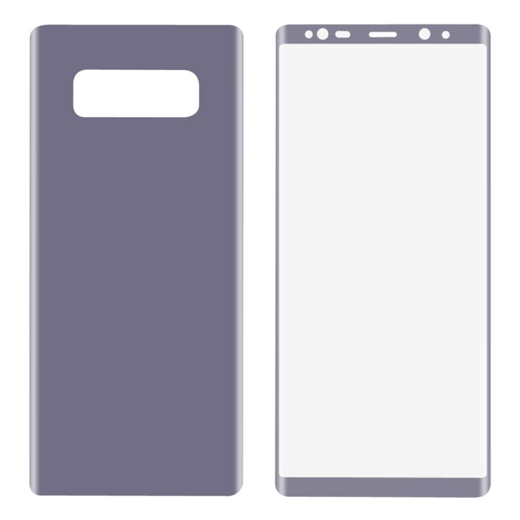 Full Skjermbeskyttelse Samsung Galaxy Note 8 & skjermbeskyttelse bakside - Lilla