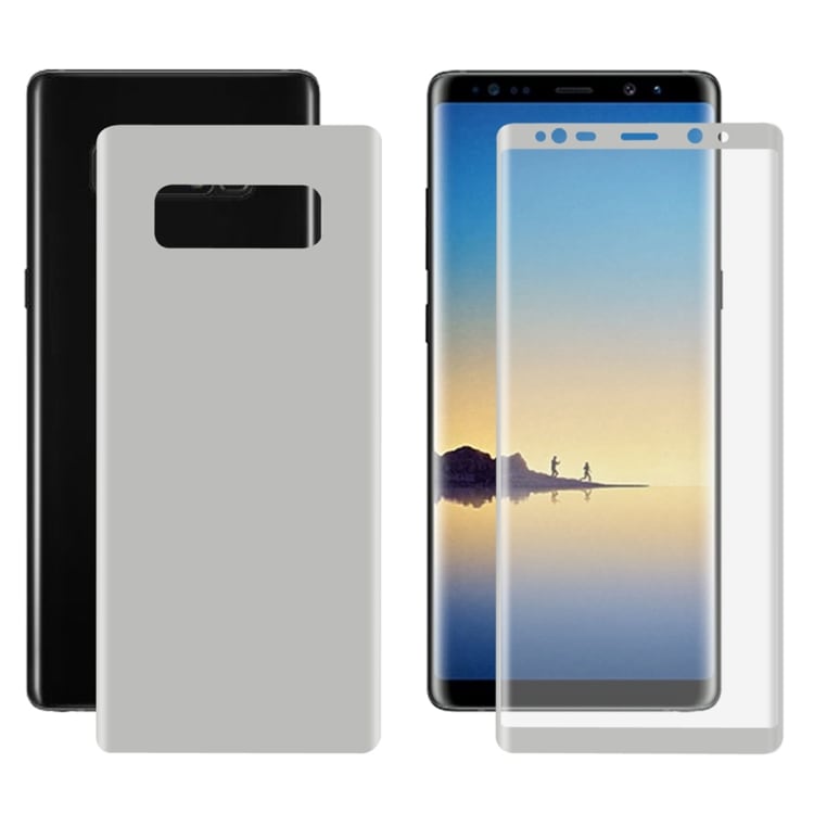 Full Skjermbeskyttelse Samsung Galaxy Note 8 & skjermbeskyttelse bakside - Sølv