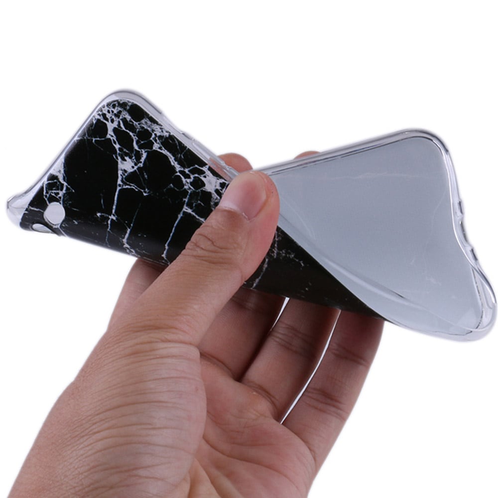 Bakdeksel Marmor iPhone 7 Plus - Svart/hvit