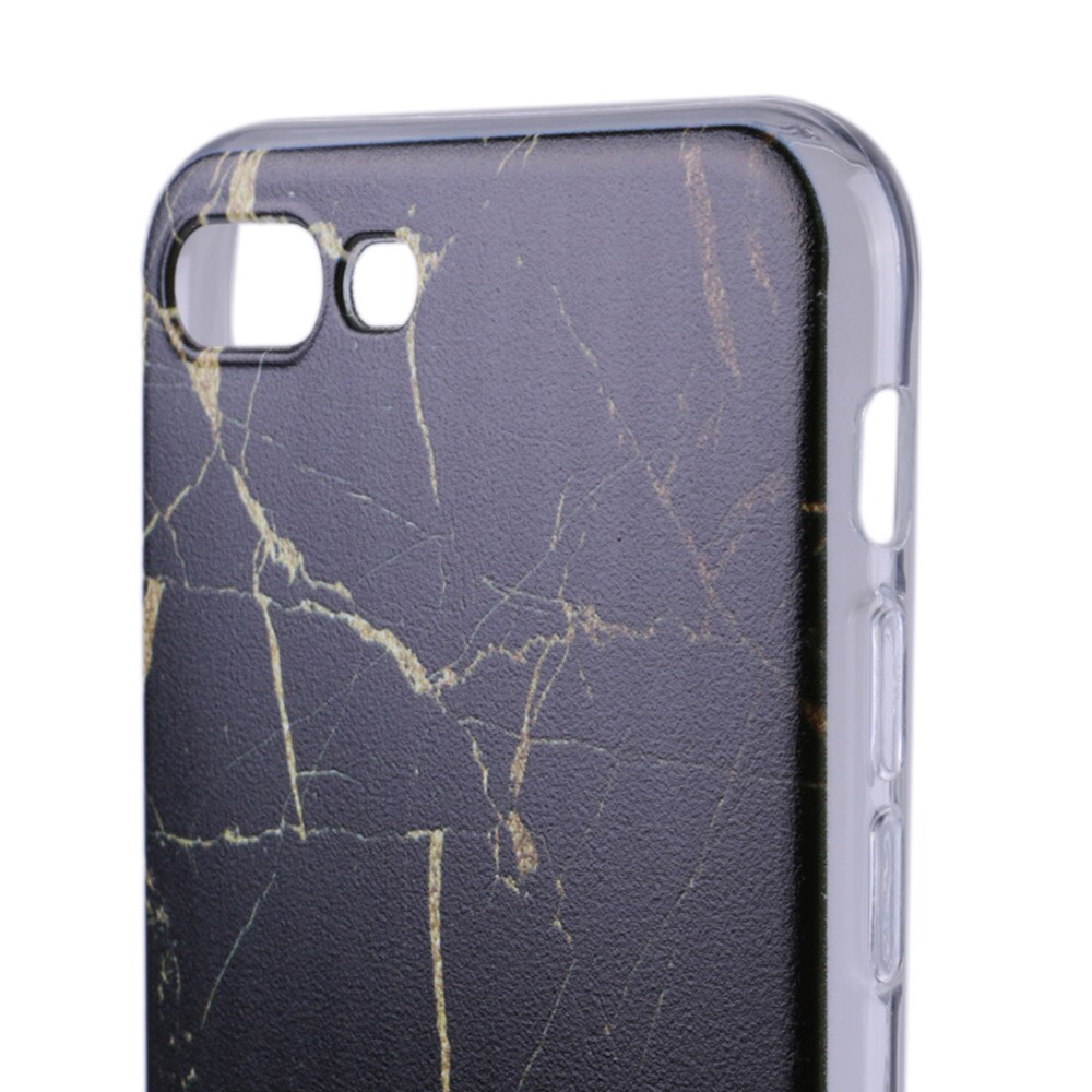 Bakdeksel Marmor iPhone 7 Plus - Svart/Gull