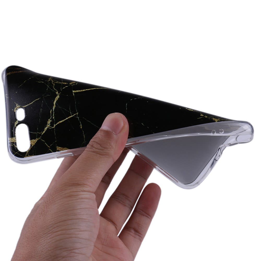 Bakdeksel Marmor iPhone 7 Plus - Svart/Gull