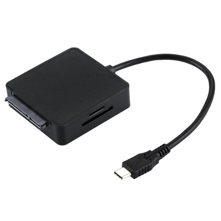 Harddisk adapter USB-C Type C til SATA 3.0 + 2 USB 3.0 + Kortleser