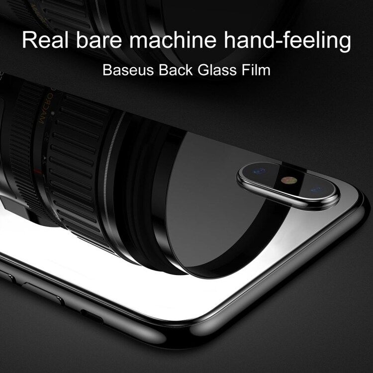 Glassbeskyttelse bakside iPhone X/XS - Hvit