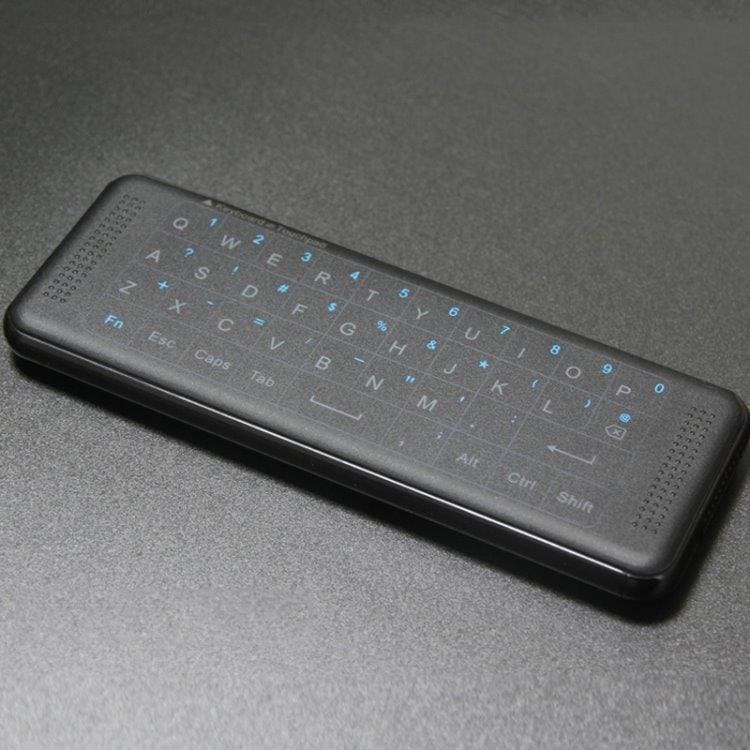 Tastatur + Touchpad 6-Axis Gyro 2.4GHz Air Mouse bakgrunnsbelysning