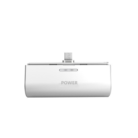 Power bank / Pocket bank, micro USB port, 3000 mAh - Hvit