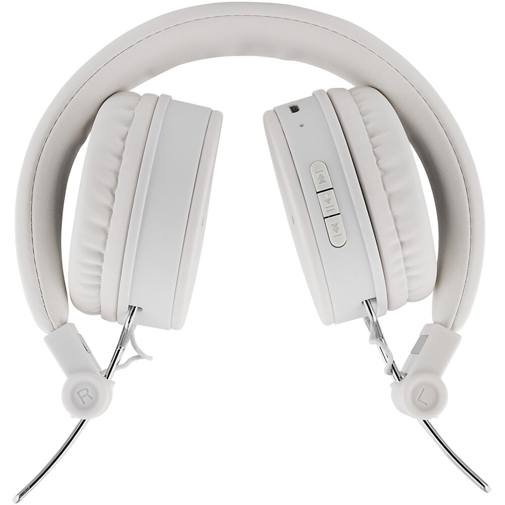 STREETZ sammenfoldbart Bluetooth-headset med mikrofon Hvit