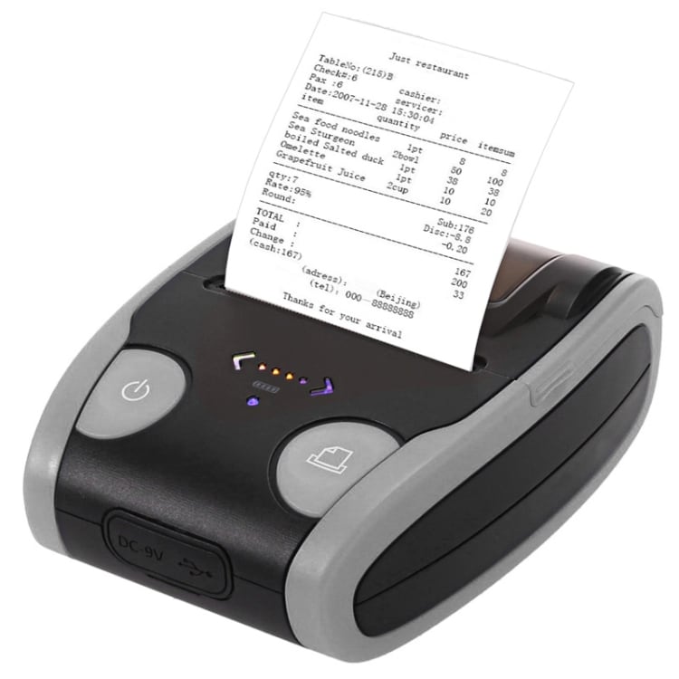 Portabel Bluetooth POS Terminalprinter / etikettprinter