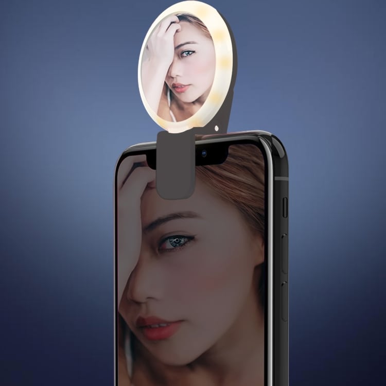 Belysning med speil for livesending med Mobiltelefon