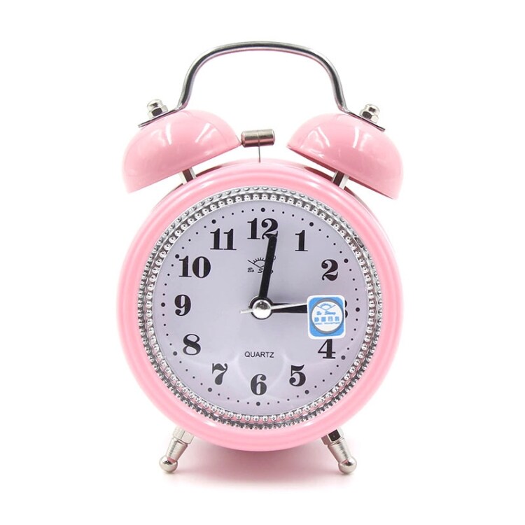 Bordklokke Retro i Metall - Snooze & lys