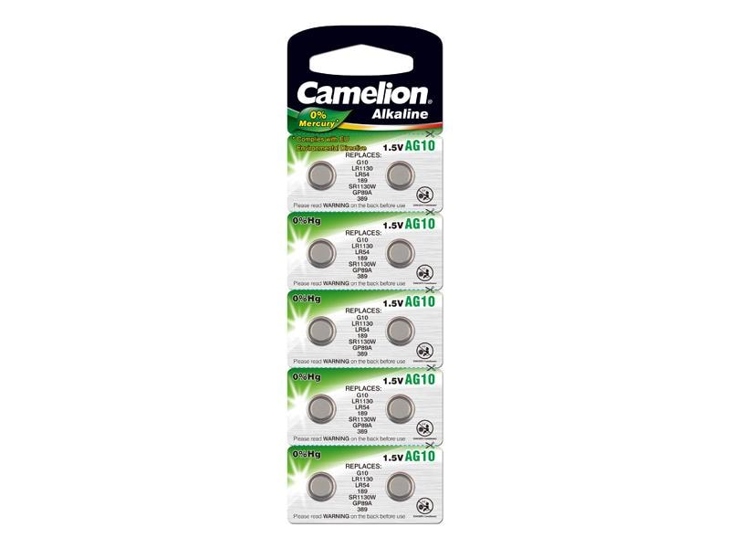 Camelion Knappcelle Batterier AG10 / SR54 / LR54 - 10 pk