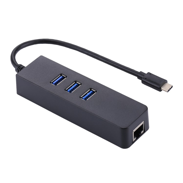USB-C / Type-C Usb 3.0 Hubb adapter + Nettverkskort