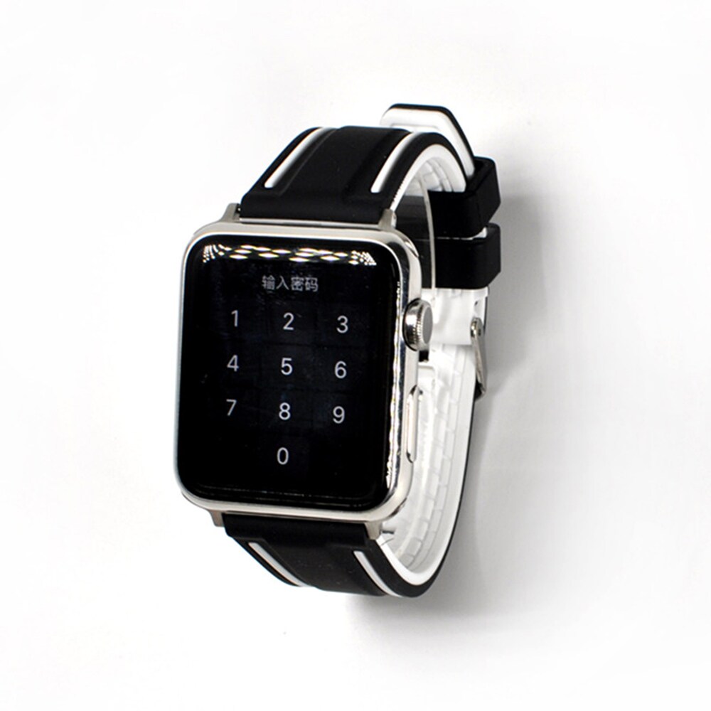 Armbånd Apple Watch 38mm - Svart Silikon