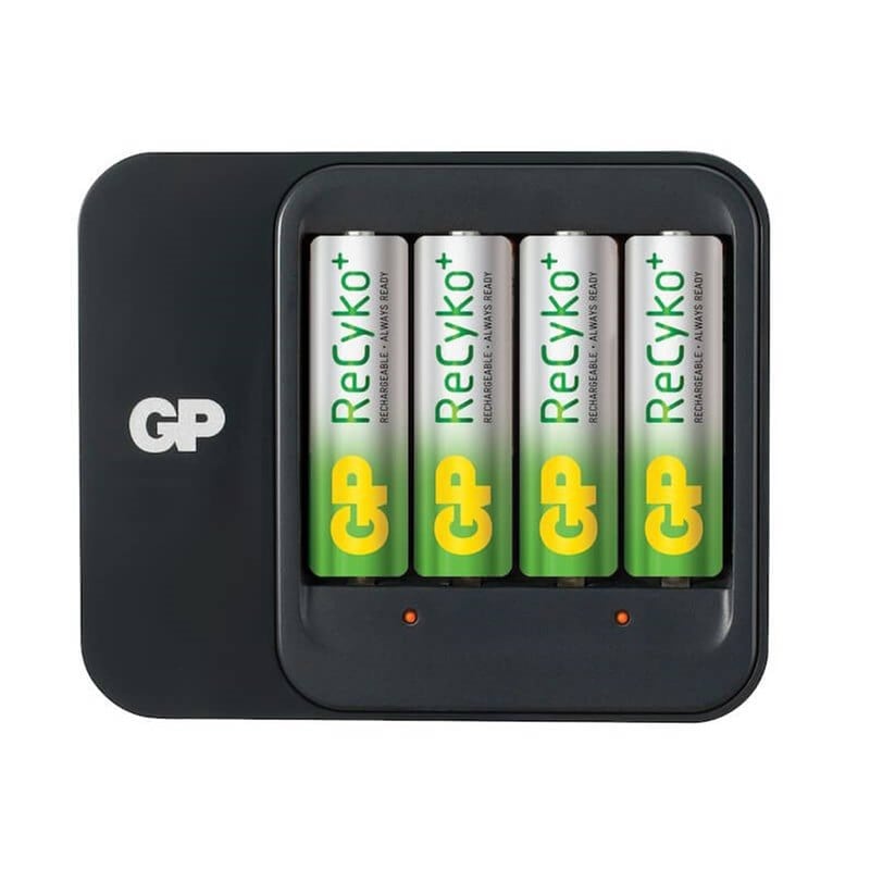 GP Batterilader ReCyko AA/AAA Inkl 4 stk 2100mAh AA NiMH